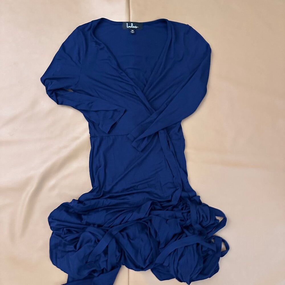 Lulus Navy Wrap Maxi Dress Size M